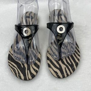 Cole Haan Zebra Print Black Sandals sz 6.5